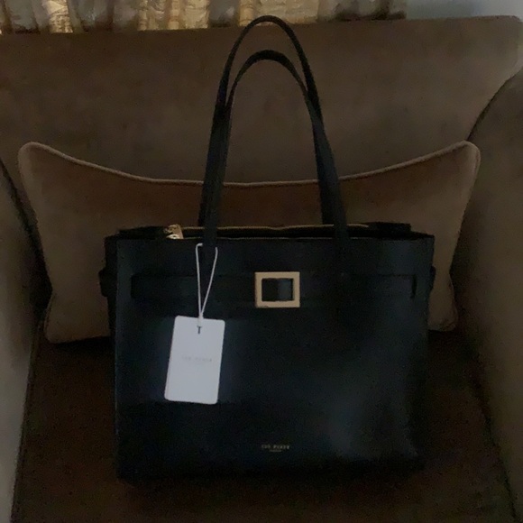 Ted Baker London buckle large tote bag, black emillyy NEW - Picture 11 of 16